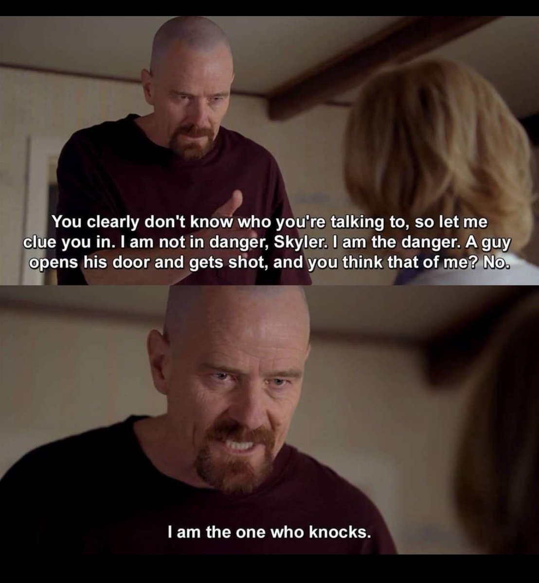 BiigKhalifa's tweet photo. “THIS WAS THE MOMENT WALTER STOPPED PRETENDING.”

WALTER WHITE — BREAKING BAD

For a long time, Walter told himself he was doing everything for his family.

Then came the moment when you realized
maybe he actually liked who he was becoming

Was Walter a good man who went too far? https://t.co/8NiJ9GZoBA