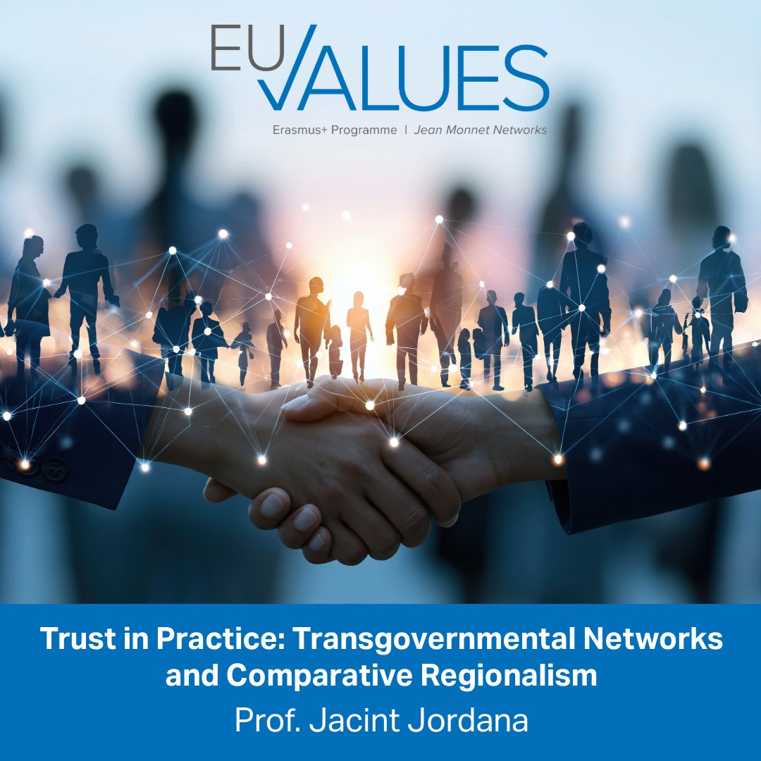 EUValuesNetwork's tweet photo. Regional integration isn't built by treaties alone 🌍

Across borders, public officials build trust, shared practices and common ways of seeing problems. On the blog now, @JacintJordana explores how transgovernmental networks shape regional governance:

https://t.co/MSL7cFFv7C https://t.co/OiRaUL6EyA