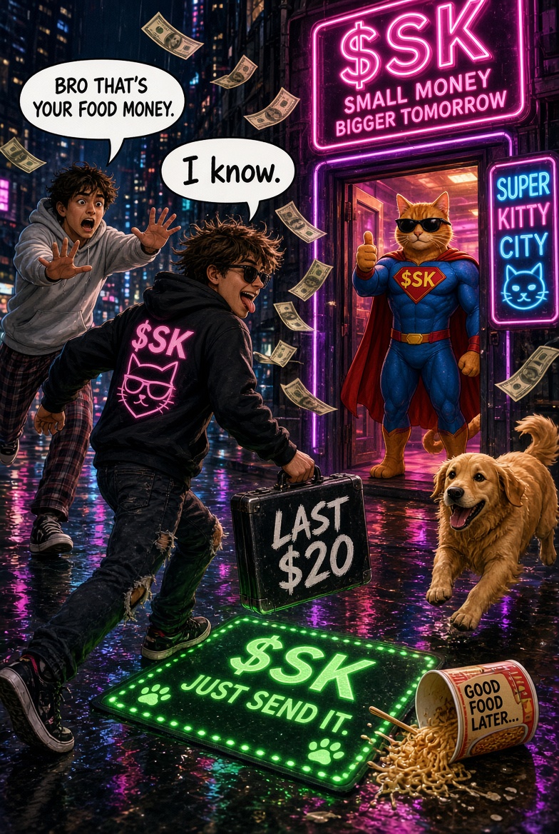 Xcipher001's tweet photo. Waiting for the perfect entry? Bro… Super Kitty already packed the bags 😭
From “any dip now…”
to “I know that’s my food money.”
to “just a stack with a plan…” 
Different panels. Same mission: more $SK.
#SuperKitty
solana:49gr2VBv3igYyXXVthoozw2bCsHhHaF3WJufgfQrpump
@GoatGems https://t.co/YiF4nAwd99