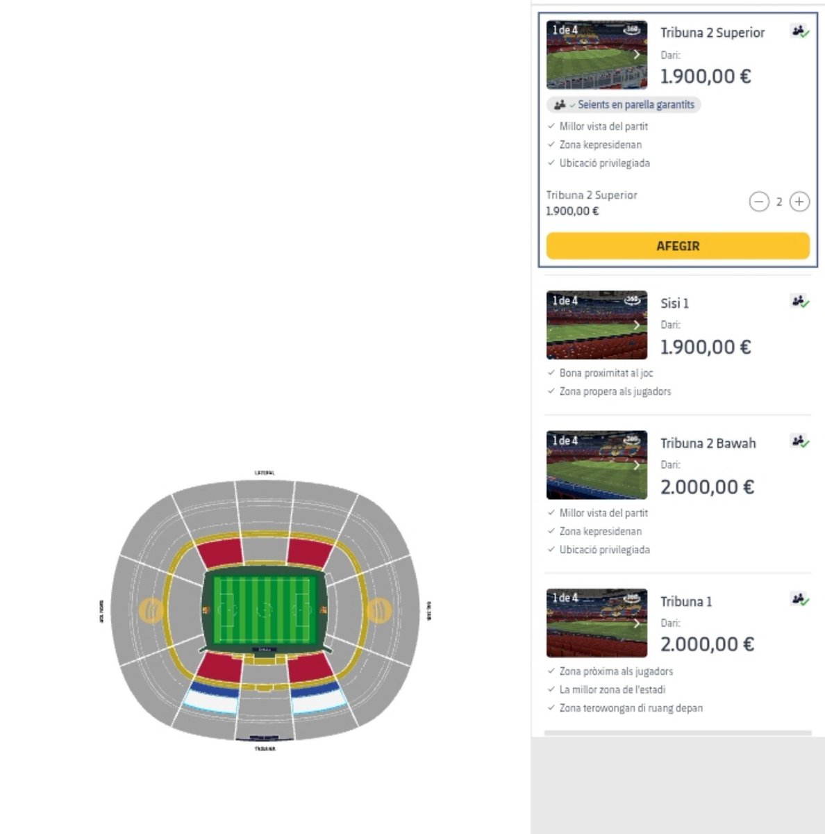 barcastuff_idn's tweet photo. Harga tiket paling murah untuk pertandingan El Clasico di Spotify Camp Nou yaitu 38 juta hingga 40 juta jika kalian bukan Socios. https://t.co/KkeueALtfL