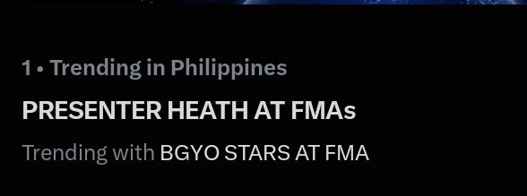 arianmariey4p's tweet photo. TOP 1 NA OMG

PRESENTER HEATH AT FMAs
#100kBacktoyou https://t.co/4g7dNi1IdF