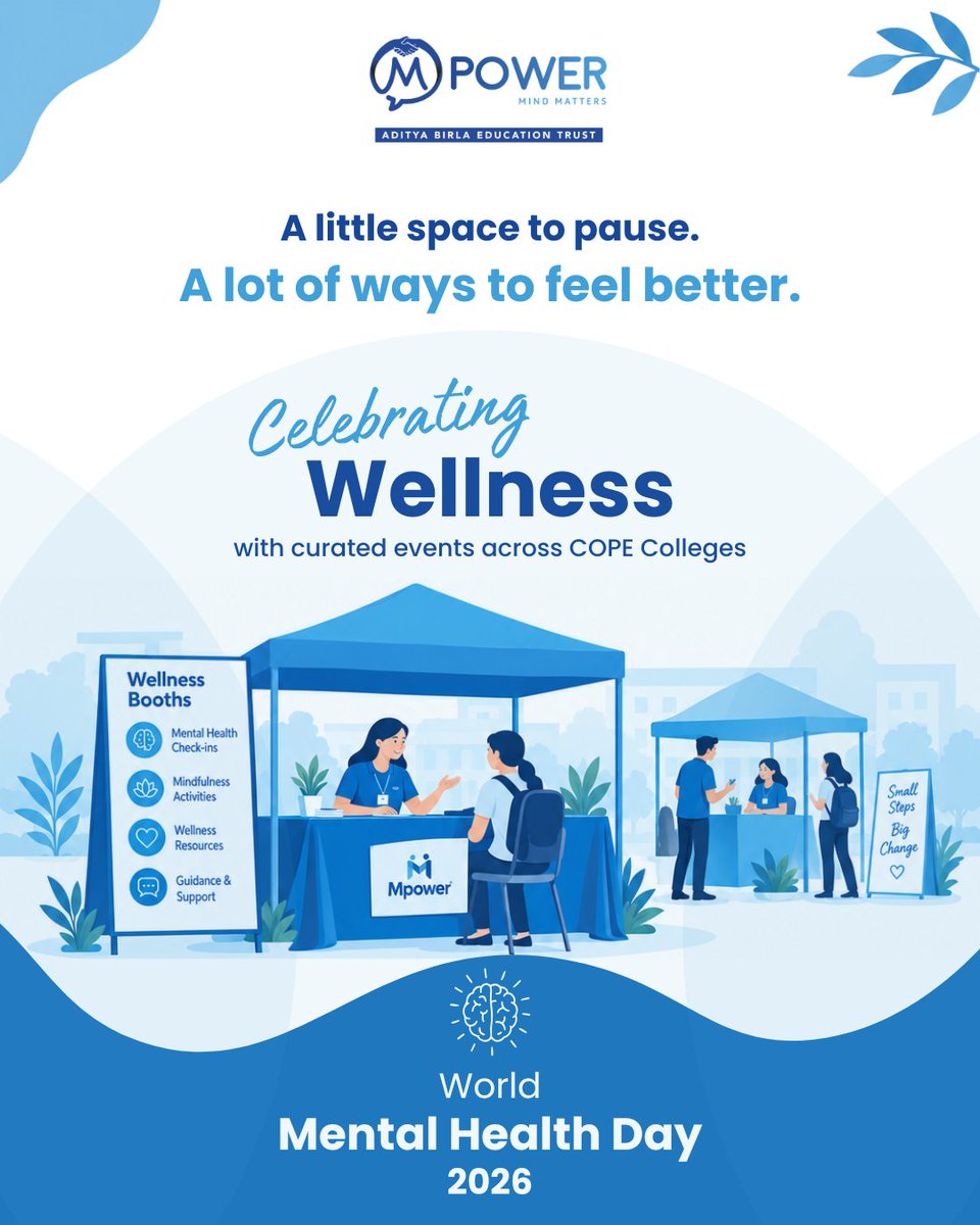 mpowerminds's tweet photo. This World Mental Health Day, Mpower is bringing Wellness Booths to COPE colleges-creating spaces for students to pause, connect, participate &amp; care for their mental well-being. https://t.co/ReAcL4Eb5C