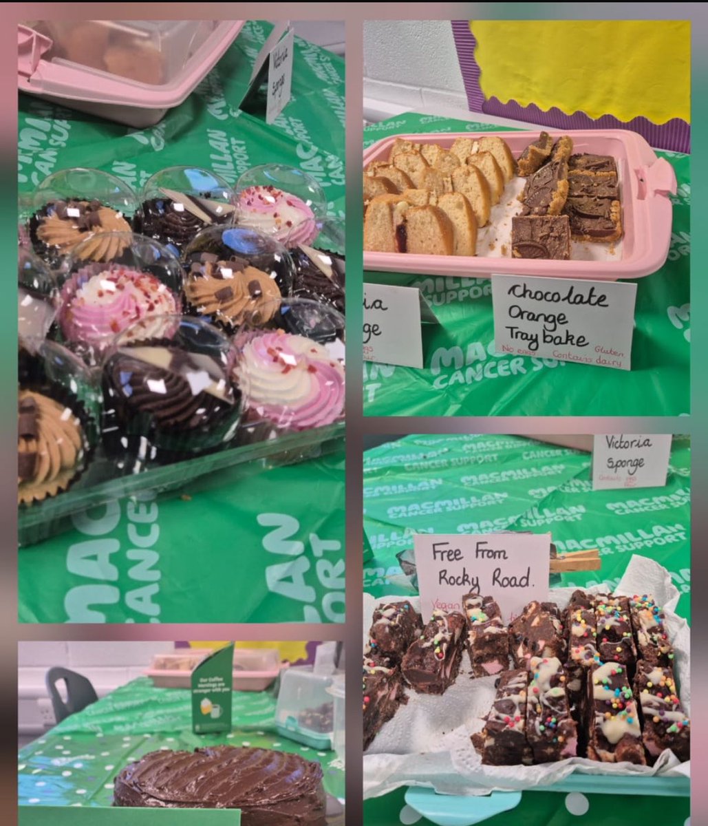 YarnfieldSch's tweet photo. Our amazing staff came together to hold a Macmillan Coffee Morning last week, enjoying plenty of cake, coffee and great company while raising an incredible £170 for such a wonderful cause. 🎂☕️
A huge thank you to everyone who donated, baked and supported us! 💚 #MacmillanCoffeeMorning #Fundraising #TeamWork @Summit_LT