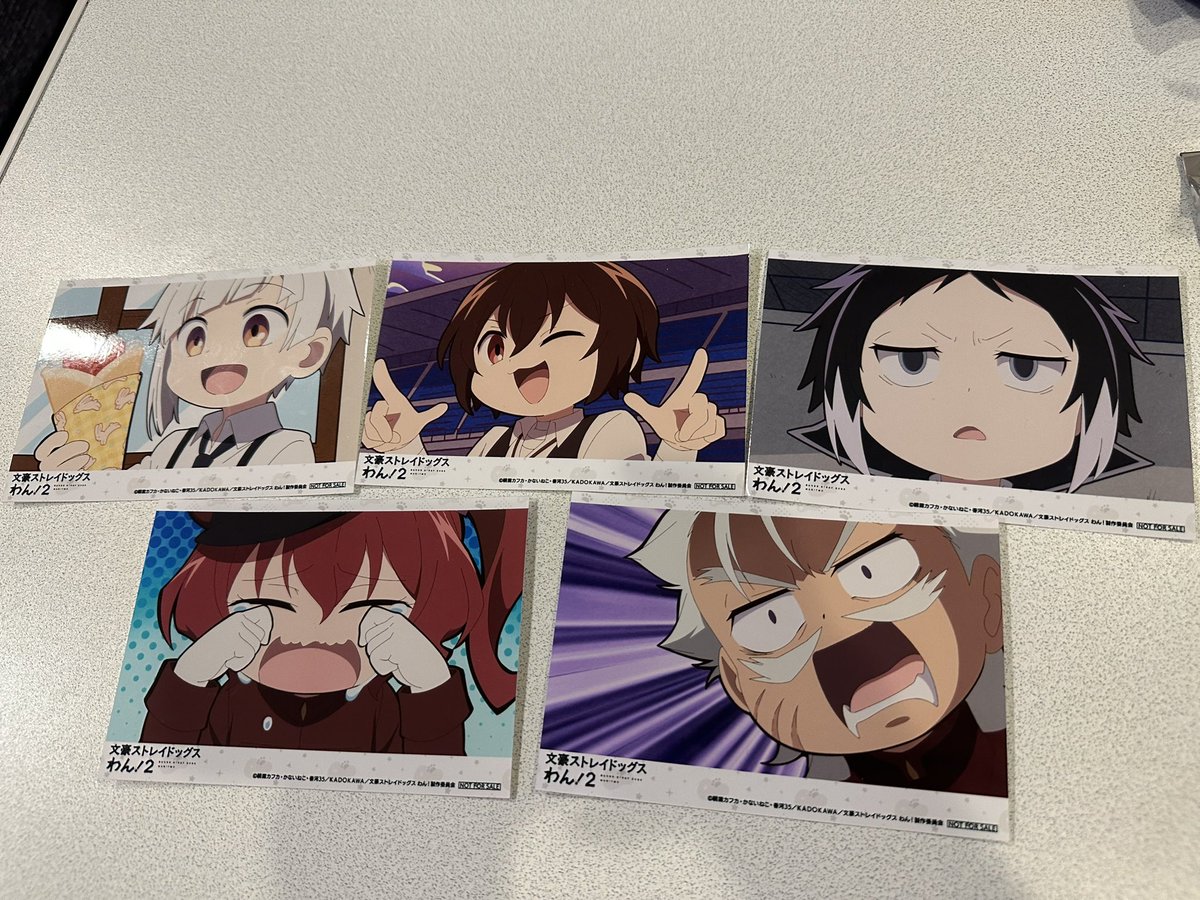 shigumaroo's tweet photo. 【交換】 文豪ストレイドッグスわん！2のオンリーショップ

求▶︎中也または定価
譲▶写真の方々

特典は交換のみでお願いします🙇‍♀️
気軽に連絡ください😌
郵送でも大丈夫ですが手渡しの場合今月11日、13日、16日、18日にシーパラ行く予定あるので詳しくはDMかリプ!! https://t.co/GhYc033DUC