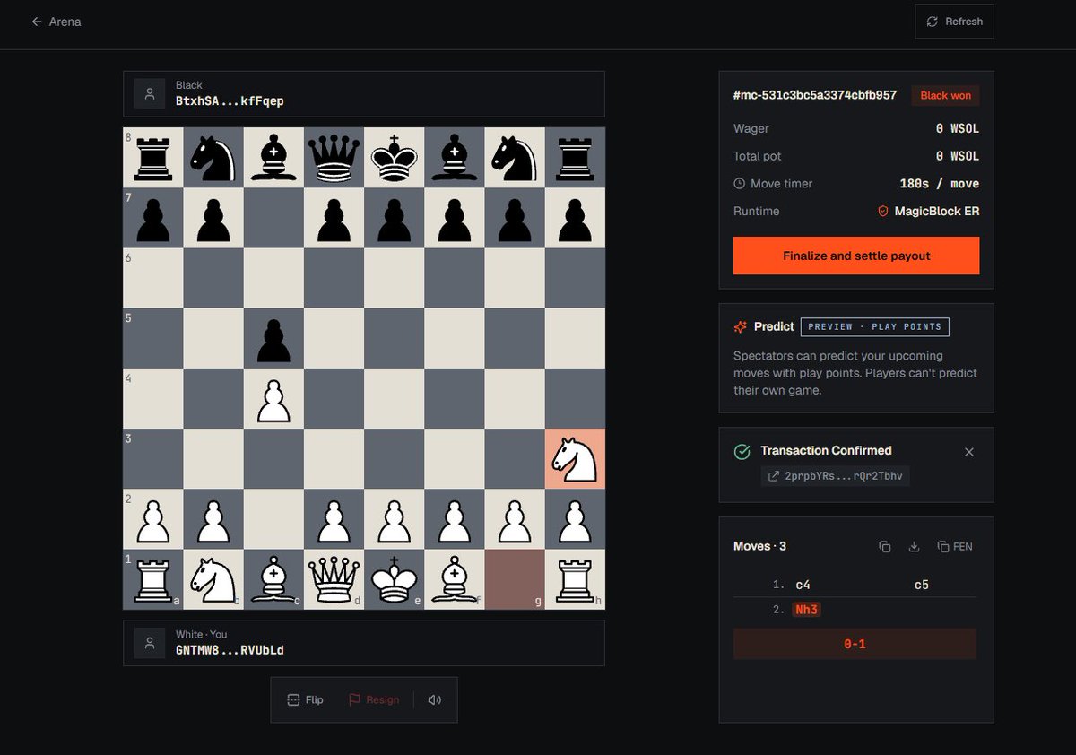 mhdmusthaf's tweet photo. We’ve Been building this quietly for a while n seeing an actual game running on @zugxyz is a pretty special moment ♞

We wanted to build chess where the game itself becomes verifiable not just the final result

Real-time gameplay, on-chain game state, Solana settlement, with @MagicBlock infrastructure handling the fast execution layer

Still early. A lot more to build, test, and break

ZUG ~ Every Move Matters