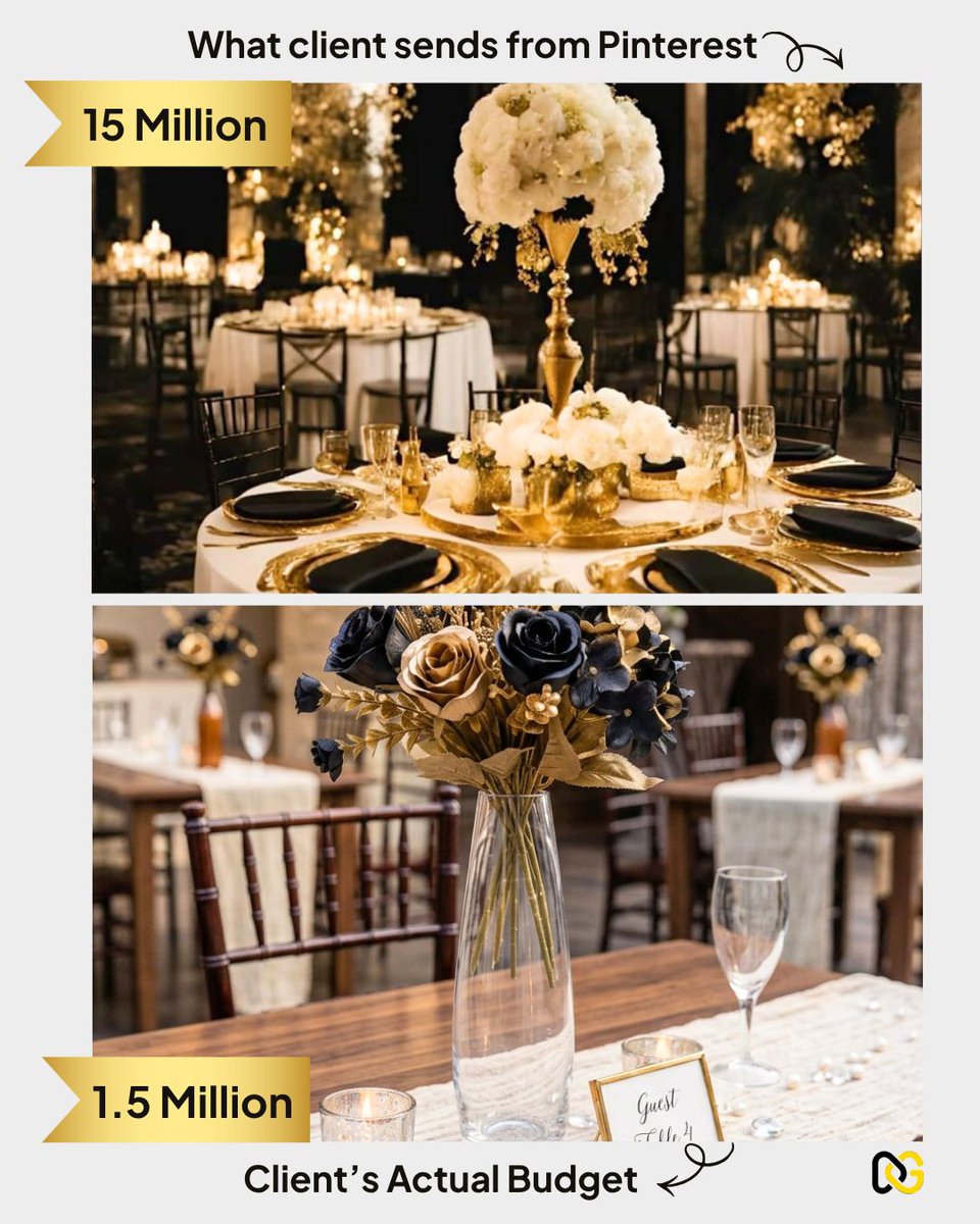naligrid's tweet photo. Event planners, you know this one! 😂

Client: “Can we do this setup?”
Planner: “Yes.”
Client: “How much?” 👀

And suddenly, the Pinterest dream meets the Nigerian budget. 😂

It’s not just about what can be done. It’s about what the budget can cover... https://t.co/kg5JANFcHn