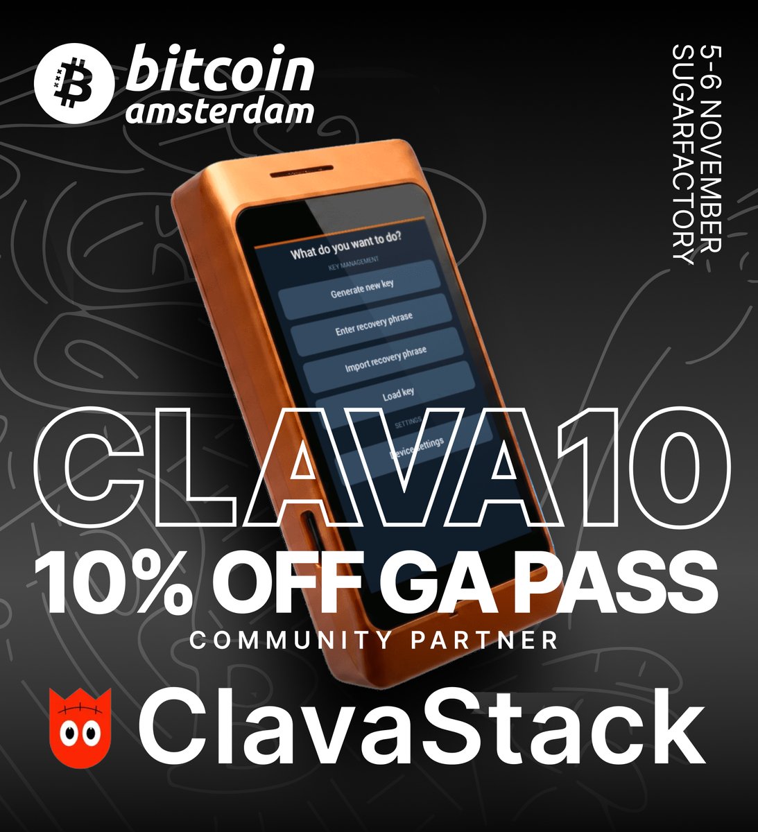 bitcoinconfams's tweet photo. @ClavaStack is bringing swappable smartcards to the Open Source Hub, making it possible for families and small teams to share one open-source hardware wallet.

See it in action during their live demo + workshop.

🎟️ Use code CLAVA10 for 10% off a GA pass 👇

https://t.co/2sOpEQcjDS