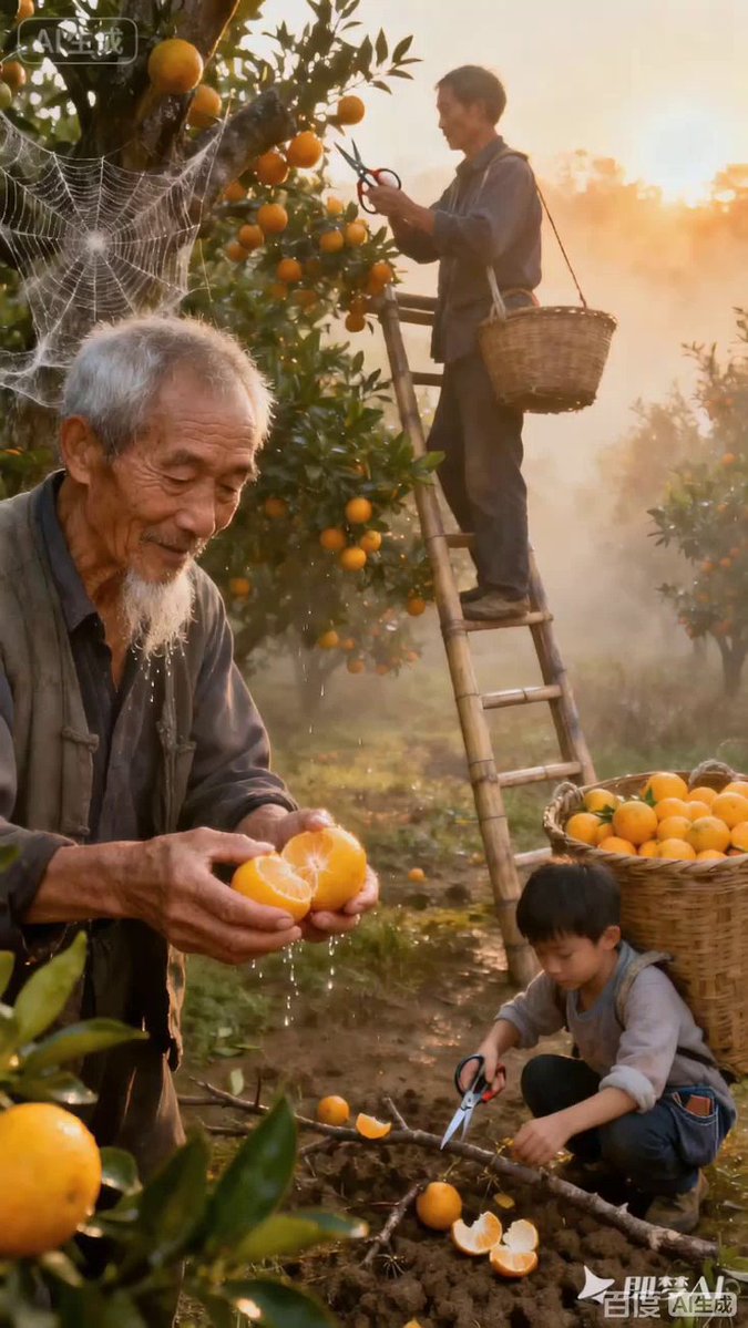 GustavoPelea's tweet photo. In the sunshine, tangerines hang on the cabin porch, and a diligent farmer is working happily here.， https://t.co/I36ur9GPpk