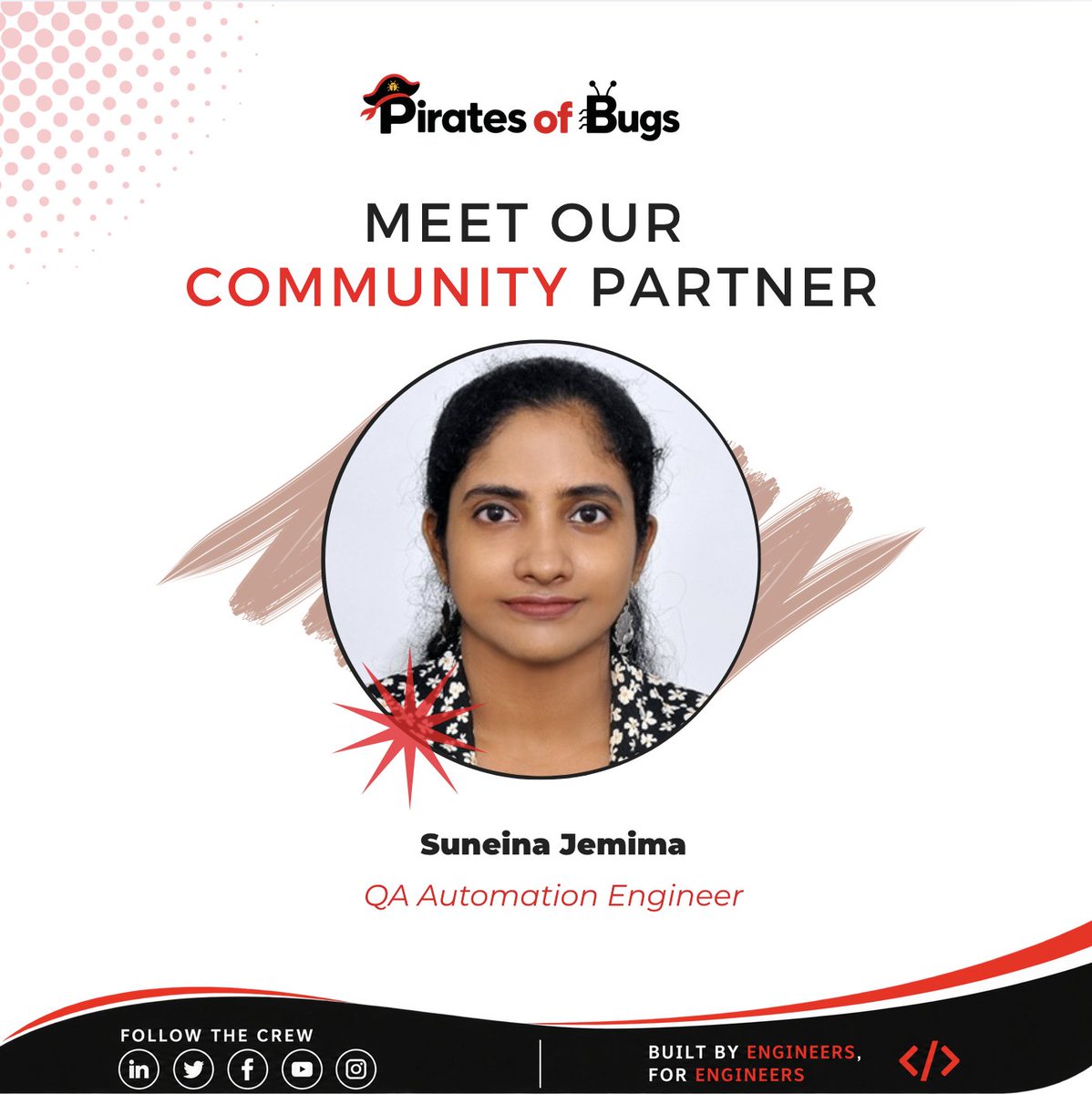 PiratesofBugs's tweet photo. Some people join the journey. Some help shape it.

We’re excited to have @SuneinaJ - QA Automation Engineer, join the Pirates of Bugs Community Partner crew.

Welcome aboard, Suneina. 🏴‍☠️

More Details: https://t.co/ahk1Hgu7h1

#PiratesOfBugs #captainjson #jsonviewer https://t.co/KvOR8iiI3u