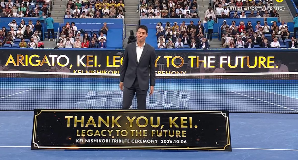 josemorgado's tweet photo. Kei Nishikori had a special ceremony today in Tokyo. 🥲 https://t.co/PBggzHCFxS