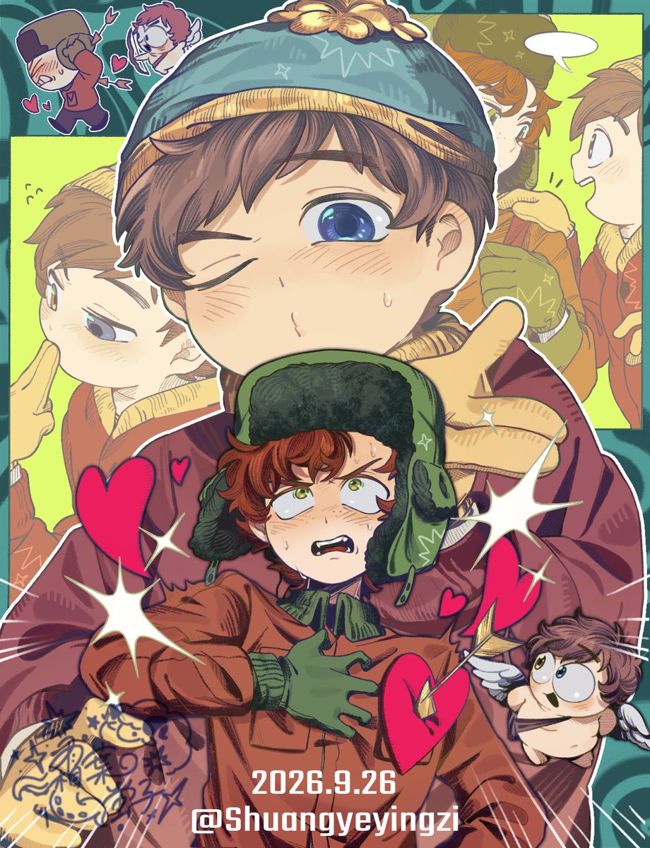 Shuangyeyingzi's tweet photo. 【Kyman|"What am I supposed to do when I end up falling for someone I hate?!"】💚❤️
#kyman #凯胖 #southpark #sptwt https://t.co/znSoAwqXl0