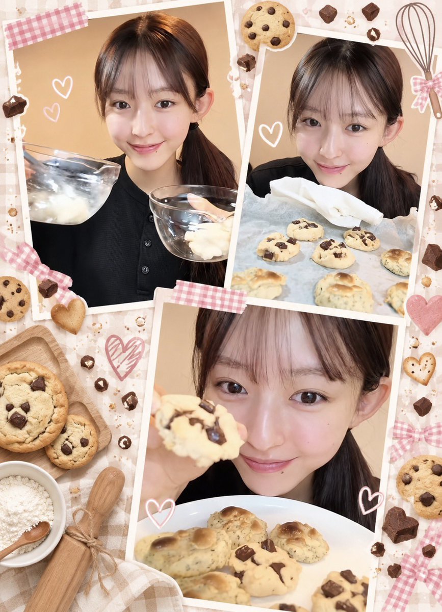 mswr73's tweet photo. ❥・・米粉のチャンククッキー🍪・・❥
お菓子作り本当に上手だね♪ 
えっと……私も食べたいです🫶🏻´-
#多田梨音 https://t.co/289DBXpUJY