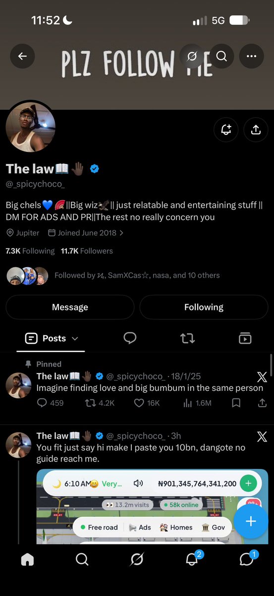 Sage7274's tweet photo. @_spicychoco_ Boss man , I dey follow now o (tawio_15 https://t.co/7hRVKDQ5Oq