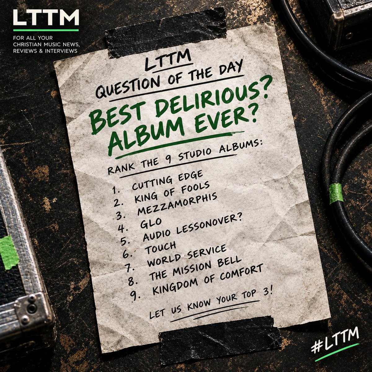 lttmofficial's tweet photo. With all the exciting Delirious? news coming this Wednesday, we thought it was the perfect time to settle a very important question…
WHAT IS THE BEST DELIRIOUS? ALBUM EVER?
#Delirious #DeliriousMusic #ChristianMusic #Gospel #GospelMusic #CCM #Worship #WorshipMusic #LTTM https://t.co/9QijgSnOIs