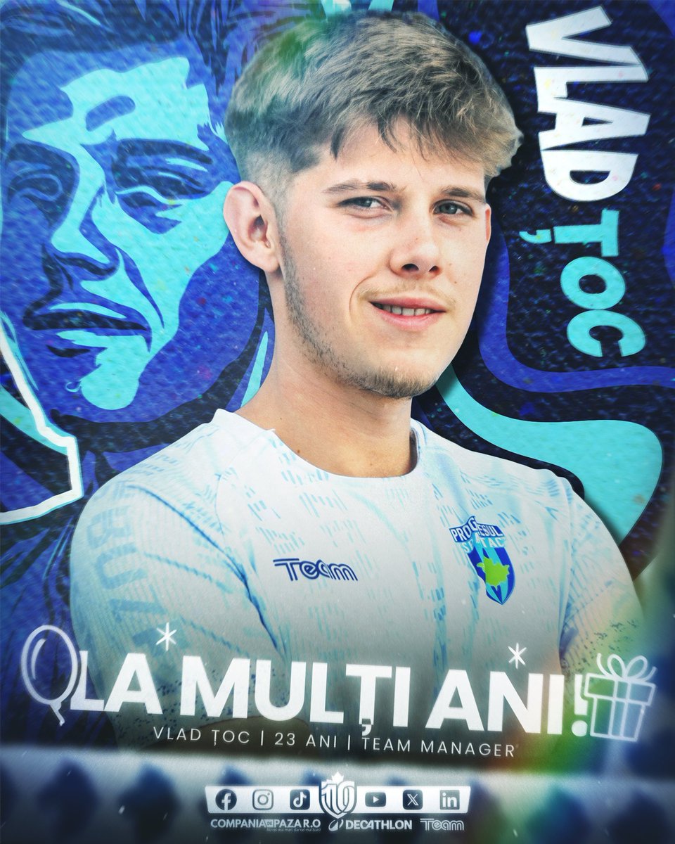 progresul1944's tweet photo. 🇳🇮 LA MULȚI ANI, VLĂDUȚ ȚOC! 🇳🇮

💙 Astăzi, întreg clubul Progresul Spartac îi urează lui Vlăduț Țoc toate cele bune, cu ocazia împlinirii a 23 de ani! 💙 https://t.co/SMCIPQbrLb
