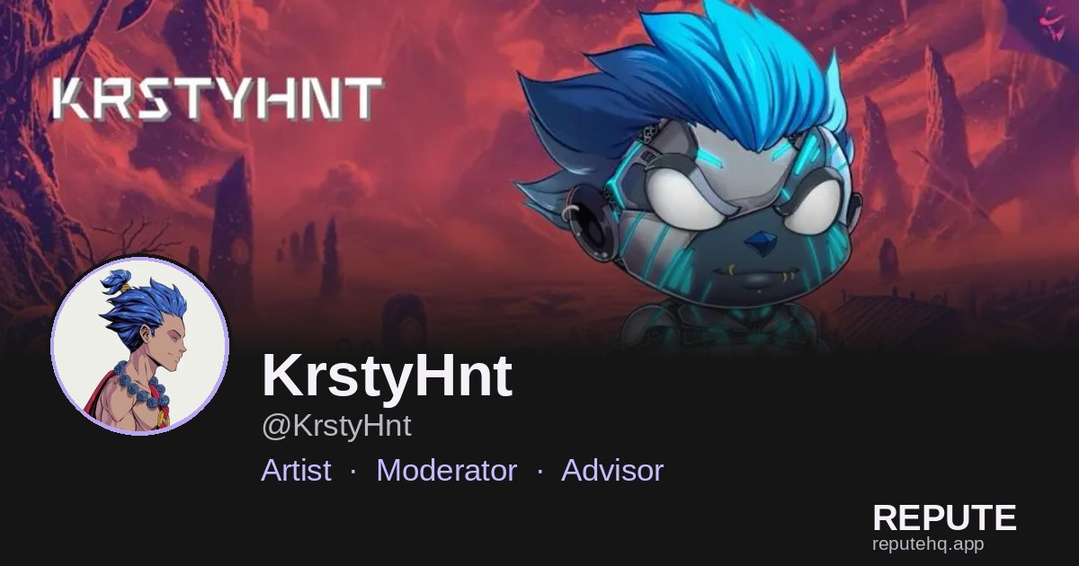 ReputeHQ's tweet photo. @KrstyHnt is now on Repute.

Work speaks louder when people can verify it.

Build your Web3 reputation.
Join Repute for free — link in bio. https://t.co/jtMKZvOr9Z