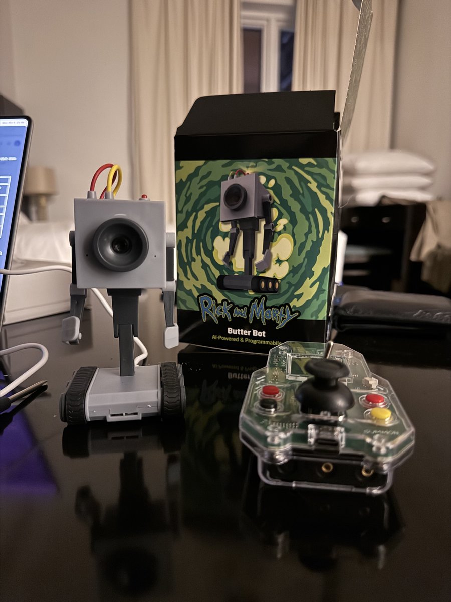 here4dopamine's tweet photo. @circuitmess Created a control plane for the Butterbot to control it from any PC or AI (MCP server included) i.e. pressed the camera button enough minutes so you don't have to. Sources available here https://t.co/x5OEUv5YqJ https://t.co/jAK88xogBj