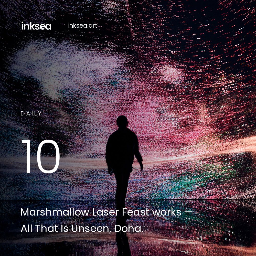 inkseart's tweet photo. GM Art Lovers 🌊❤️

@marshmallowlf’s All That Is Unseen is now open at Media Majlis Museum in Doha — an @ACMI touring survey of 10 immersive works on breath, cells, and black holes, and MLF’s first show in the Middle East. Free, through Jan 21.

#InkseaDailyArt https://t.co/3NefjHB1v8