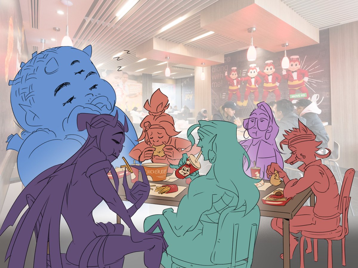 Blueqpng's tweet photo. Drawing this made me want jollibee's so bad 

#forgottenisland https://t.co/9AxUhRfV7y