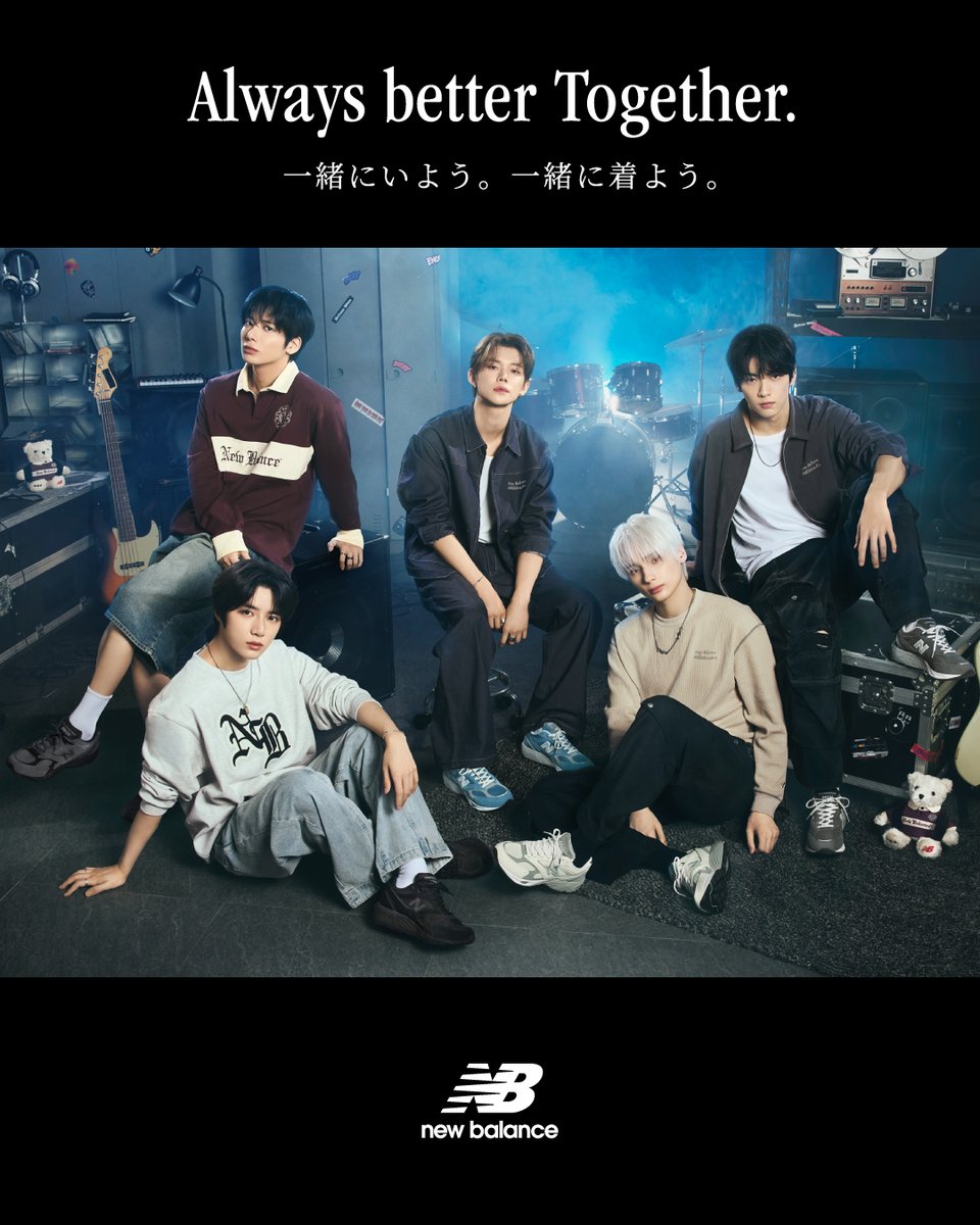 ABCMART_INFO's tweet photo. Always better Together.
一緒にいよう。一緒に着よう。✨

10/8(木)よりキャンペーンスタート！

✨『TOMORROW X TOGETHER WORLD TOUR ＜STEAL THE WIND＞ IN JAPAN』✨開催を記念してABC-MART限定のニューバランスキャンペーンを実施！

全国のABC-MART店舗およびABC-MARTオンラインストアで
ニューバランスの商品を購入して応募すると…

🎤 サウンドチェックイベント
🐻 ニューバランス/TXT オリジナルテディベア

などが抽選で当たる🎁✨

さらに、ニューバランスのアパレル(ソックスを除く)を1点購入すると、
店頭とECでそれぞれ異なる”撮り下ろしビジュアル”の限定ステッカーをプレゼント💙

数量限定なので、お早めに✔️

TOMORROW X TOGETHERのメンバーが着こなす
ニューバランスのスタイリングもチェックしながら、
お気に入りを見つけてね👕👟✨

👉ABC-MART
https://t.co/REo181ubTM
👉ABC-MART GRAND STAGE
https://t.co/2InAG3T9Nf
※10/8(木) 9：00公開予定

@TXT_bighit_jp 

#TXT #TOMORROW_X_TOGETHER #newbalance #abcmart