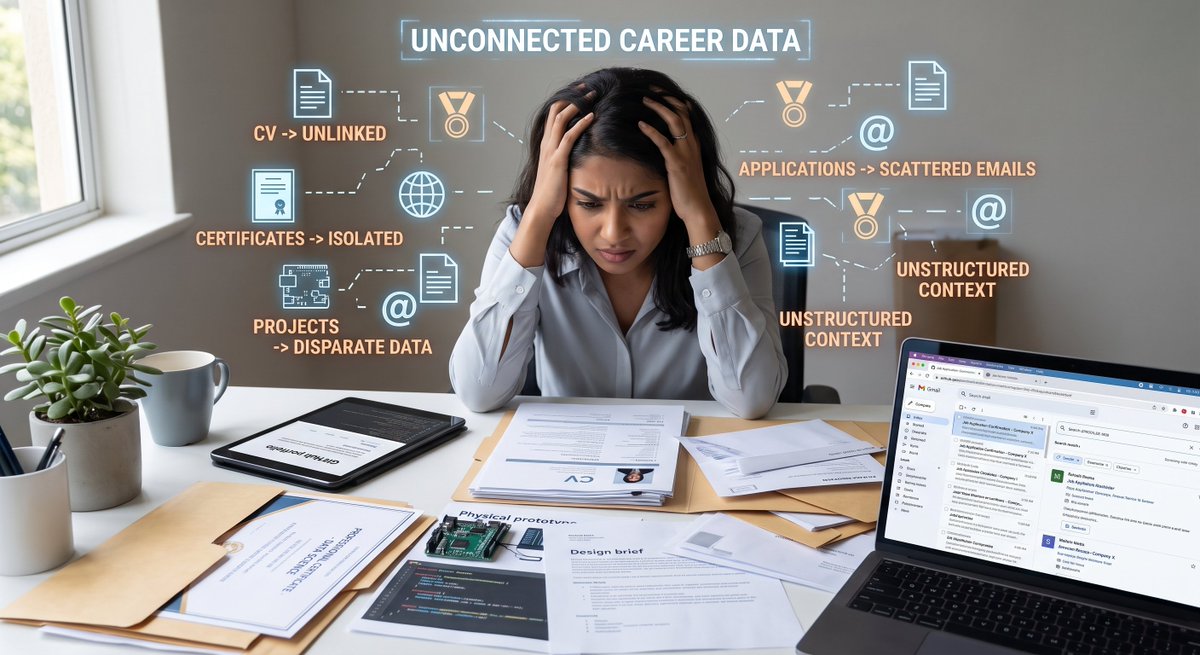 CareerAceps's tweet photo. The Problem

Your CV is in one place.

Your certificates are somewhere else.

Your projects are on another platform.

Your applications are in your email.

We're building CareerAce to bring that professional context together and make it useful to an AI  @WalrusProtocol https://t.co/F7hhgYbm2a