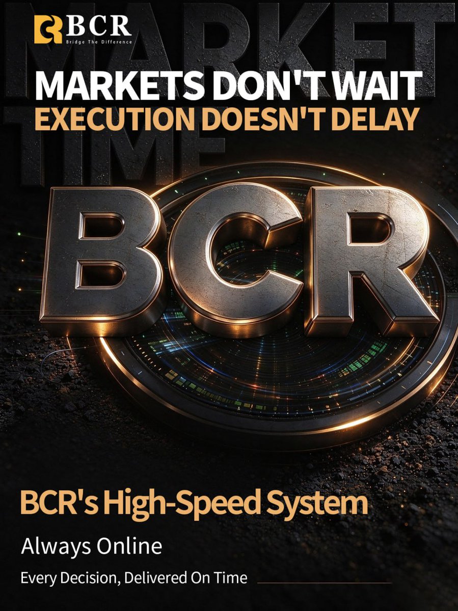 bcrmarketnews's tweet photo. High-Speed System
Markets don't wait, execution doesn't delay. BCR's High-Speed System is always online—every decision delivered on time ⚡

#thebcr #bcrTrading #bcrGlobal