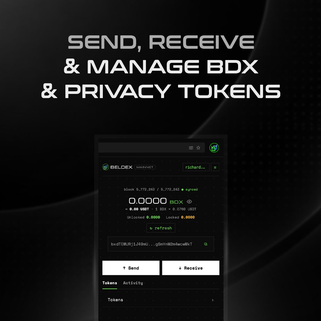 BeldexCoin's tweet photo. Beldex Wallet is now just a click away. 

The Beldex Wallet Extension is now available on Chrome, making it easier to manage your $BDX directly from your browser.

Connect. Manage. Explore.
🔗https://t.co/s2OW2oucxx https://t.co/77kP86Rk7p