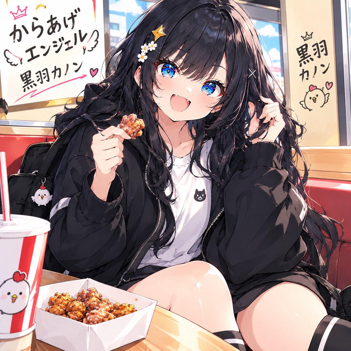 mimichi843's tweet photo. からあげエンジェル　黒羽カノン https://t.co/yEsXkOfE3e