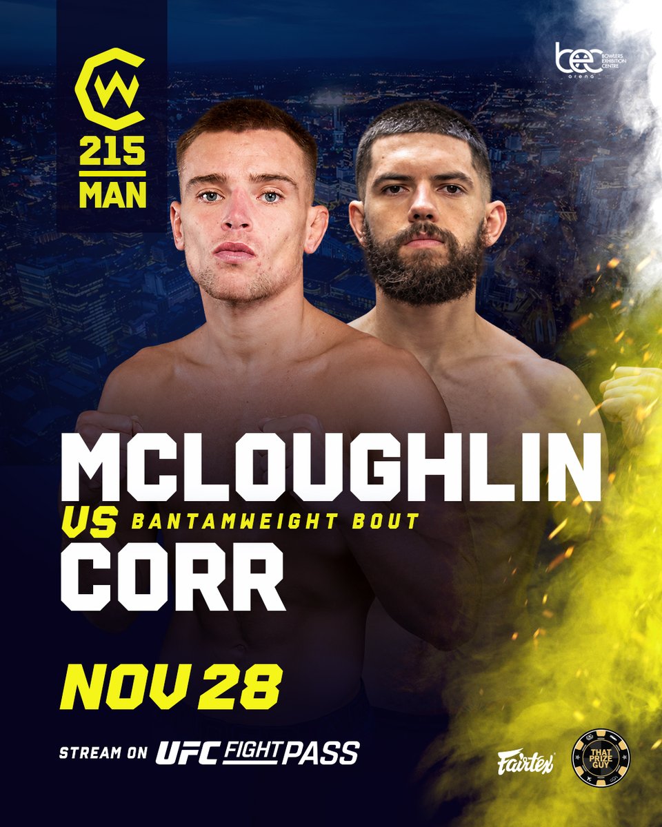 CageWarriors's tweet photo. Next Bout CONFIRMED For #CW215 โ๏ธ
Jack McLoughlin returns to the BEC Arena to fight against Jack Corr at bantamweight.
๐๏ธ Tickets Selling Fast! Link In Bio. https://t.co/XROelM4uwV