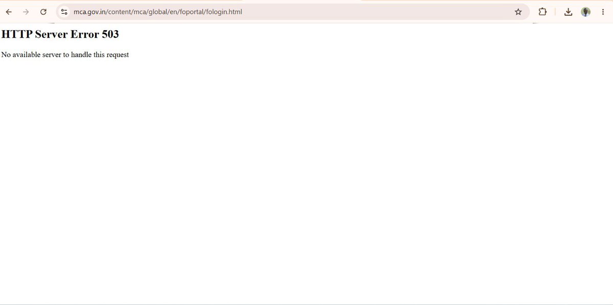 pa_parth's tweet photo. @MCA21India Current status of MCA website.. can you provide us the wayout how we can complete the filing on time ?? https://t.co/OHqrKlQ1Hc