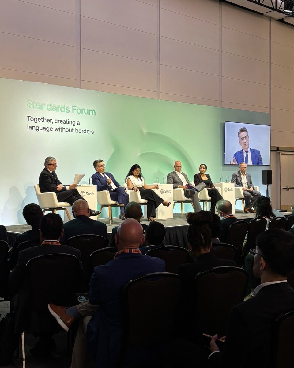 IntellectEU's tweet photo. 1/2
When AI touches ISO 20022 data, plausible ≠ correct.

At @Sibos 2026 in Miami, Xavier Heyvaert, Deputy Head of Payment Modernization &amp; Swift at @IntellectEU, joined the Standards Forum to discuss what happens when ISO 20022 meets APIs, canonical models and AI. https://t.co/hWCKPaw201