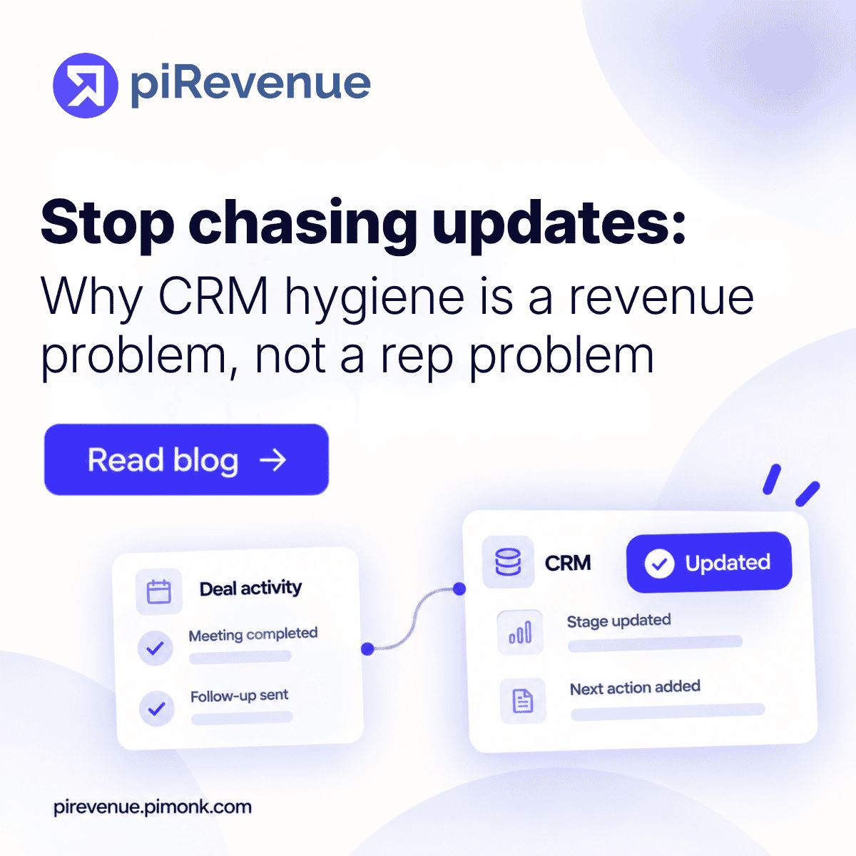 piRevenueX's tweet photo. Chasing reps for CRM updates is a symptom of the wrong operating model.

Read the blog and explore more: https://t.co/y1gNvWqnHn 

#ひなた坂46LIVE_DAY1 #EUNSEOKxSUNGCHAN_LGTWINS #IRySConcert2026 #โหนกระแส #ข่มขลังตอนที่5 https://t.co/Bh4CSES67F