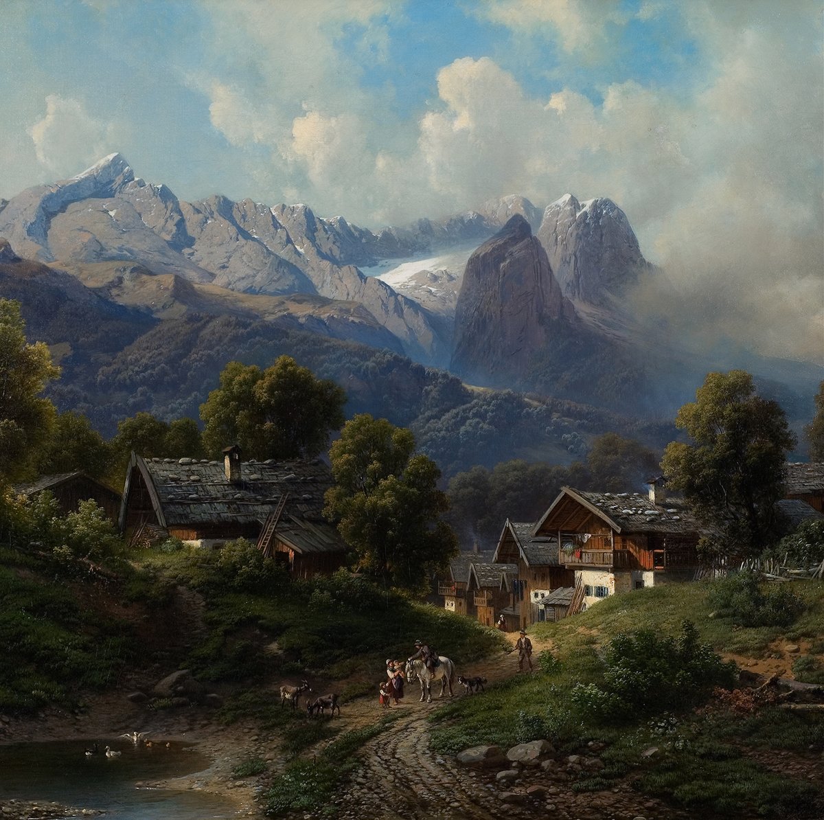 RomanticCanvas's tweet photo. Partenkirchen in Bavaria at Sunrise
Carl Millner, 1860 https://t.co/QnG7BlFHf0