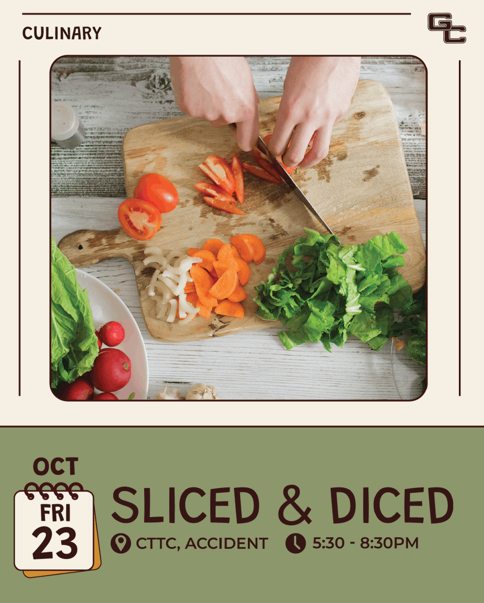 GC_CEWD's tweet photo. 🔪 Sliced &amp; Diced
📅 Sept. 26 | 5:30–8:30 PM
📍 CTTC, Accident

Learn proper knife sharpening, maintenance, and professional cutting techniques to make food prep easier.

🔗 Register now! https://t.co/N2cktkEMqo https://t.co/n0dyEBqvvH