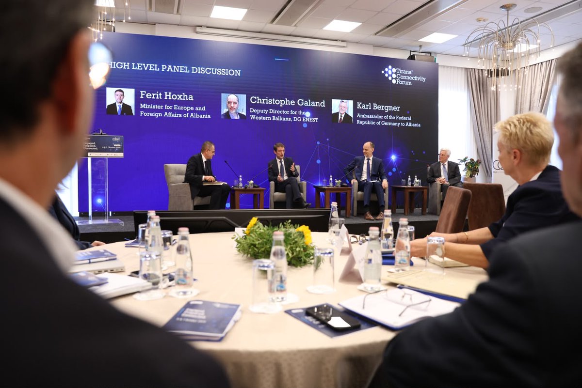 HoxhaFer's tweet photo. A pleasure to participate in the 12th edition of the Tirana #ConnectivityForum, which for more than a decade has been an important platform for advancing discussions on connectivity, regional cooperation and the European future of the Western Balkans. 🇦🇱🇪🇺

My message today was clear: the time has come to move from words to deeds on EU #enlargement, guided by a credible and shared accession roadmap.

#Albania is doing its part. We are delivering, chapter by chapter, benchmark by benchmark, reform by reform, with the objective of concluding accession negotiations by 2027. Because reforms are not conditions imposed from outside; they are investments in a stronger, more democratic and more prosperous Albania. Long before they become EU benchmarks, reforms are milestones on our own path of development and modernisation.

This is why we strongly support the principle of #gradual integration, or, as I call it, "access before accession". Through phased participation in EU policies, the Single Market, common programmes and strategic projects, we can accelerate convergence while strengthening confidence in the enlargement process. This is not and canot be an alternative to membership, but a more credible and resilient pathway towards it, benefiting both candidate countries and the European Union.

Our region has travelled a remarkable path, from conflict to cooperation, from isolation to integration. 

Only through a merit-based process we may earn our place in the European family and turn the #European perspective into a European future. 🇦🇱🇪🇺

#Albania2030 #StrongerTogether

--

Me kënaqësi mora pjesë në edicionin e 12-të të Tirana #ConnectivityForum, i cili prej më shumë se një dekade ka shërbyer si një platformë e rëndësishme për avancimin e diskutimeve mbi ndërlidhjen, bashkëpunimin rajonal dhe të ardhmen evropiane të Ballkanit Perëndimor. 🇦🇱🇪🇺

Mesazhi im sot ishte i qartë: ka ardhur koha të kalojmë nga fjalët te veprat për zgjerimin e Bashkimit Evropian, të udhëhequr nga një udhërrëfyes i besueshëm dhe i përbashkët për anëtarësim.

#Shqipëria po bën pjesën e saj. Ne po ecim përpara kapitull pas kapitulli, kriter pas kriteri, reformë pas reforme, me objektivin për të përmbyllur negociatat e anëtarësimit deri në vitin 2027. Sepse reformat nuk janë kushte të imponuara nga jashtë; ato janë investime për një Shqipëri më të fortë, më demokratike dhe më të begatë. Shumë përpara se të bëhen standarde të BE-së, ato janë gurë kilometrikë në rrugën tonë të zhvillimit dhe modernizimit.

Pikërisht për këtë arsye mbështesim fuqimisht parimin e integrimit gradual, ose siç më pëlqen ta quaj, “akses përpara anëtarësimit”. Përmes pjesëmarrjes së shkallëzuar në politikat e BE-së, në Tregun e Përbashkët, në programet e përbashkëta dhe projektet strategjike, mund të përshpejtojmë konvergjencën, duke forcuar njëkohësisht besimin në procesin e zgjerimit. Kjo nuk është dhe nuk mund të jetë një alternativë ndaj anëtarësimit të plotë, por një rrugë më e besueshme, më pragmatike dhe më e qëndrueshme drejt tij, në dobi si të vendeve kandidate, ashtu edhe të vetë Bashkimit Evropian.

Rajoni ynë ka bërë një rrugëtim të jashtëzakonshëm: nga konflikti te bashkëpunimi, nga izolimi te integrimi. 

Vetëm përmes një procesi të bazuar në meritë mund të fitojmë vendin që na takon në familjen evropiane dhe ta shndërrojmë perspektivën evropiane në një të ardhme evropiane. 🇦🇱🇪🇺

#Shqipëria2030     #Sëbashku