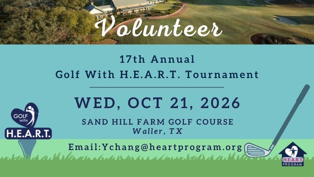 theheartprogram's tweet photo. From setting up to monitoring the contest holes, volunteers are greatly needed to ensure that Golf with H.E.A.R.T. will run smoothly! Shifts are from 9:30-1:30 and 1:00-5:00 on October 21st.
Sign up at the link https://t.co/rwcJM0yeRh https://t.co/2CKc1OXnrk
