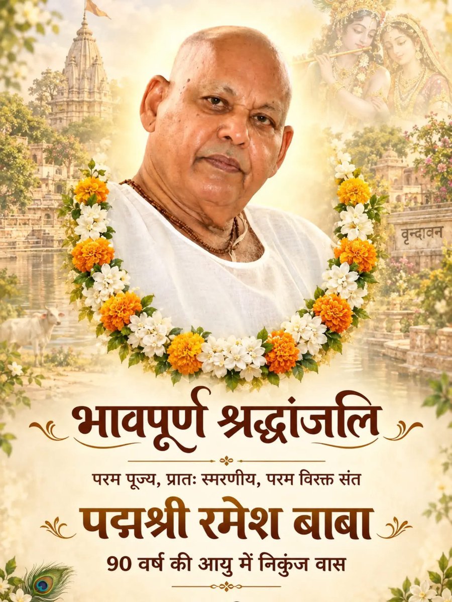 srisritulsiji's tweet photo. Param pujya shri ramesh baba ka 6 oct 20026 mangalvar ko nikunj vaas 😔🥺🙏 #maanmandir #rameshbaba #barsana #sant #radha https://t.co/d4OYytc2P3