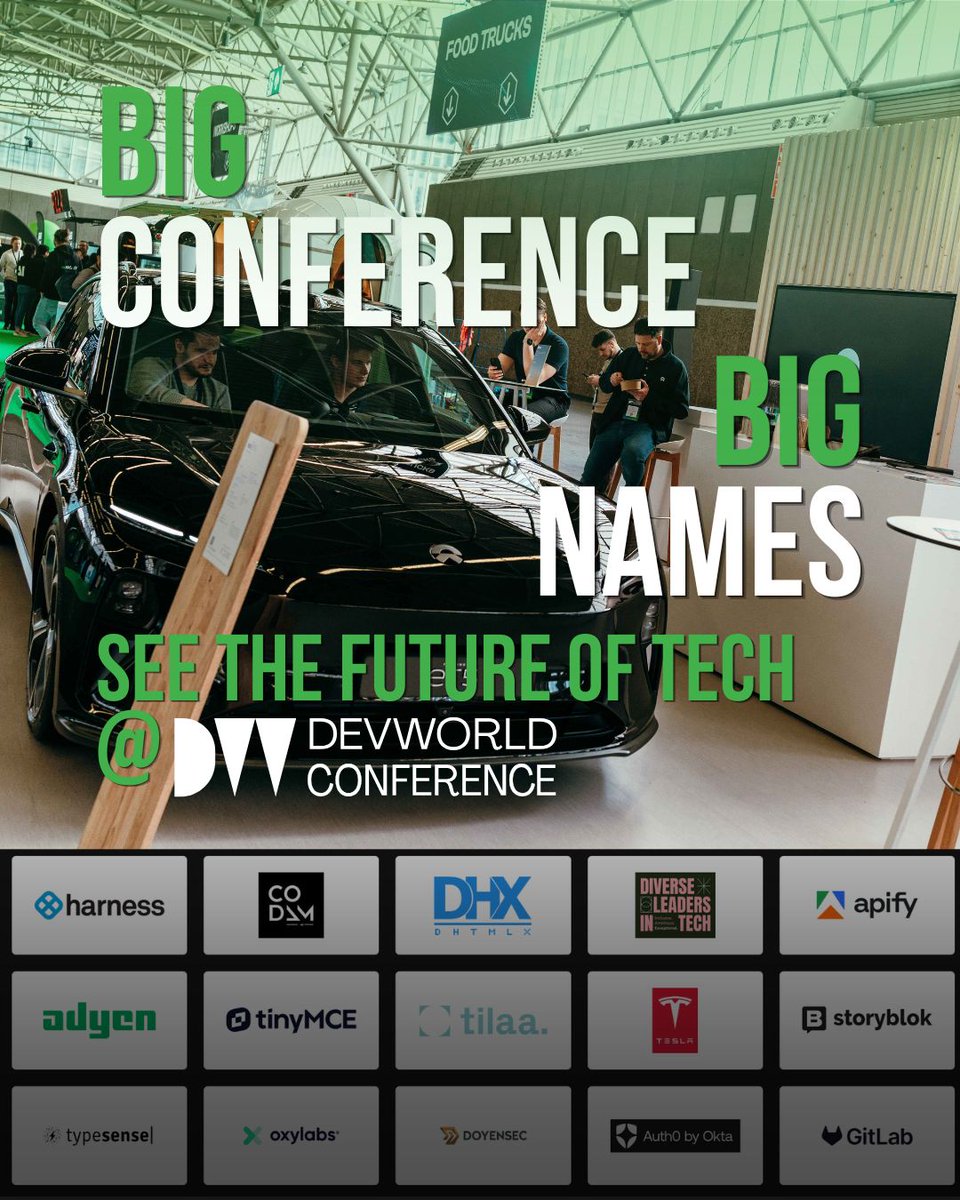 devworld_conf's tweet photo. Big Conference means big names 🚀 

Don't only see the people building the future of tech at DEVWorld, but the biggest names behind those transition.

You want want to miss out.

🌐 DEVWorld Conference
📆 June 3-4 2027
📍 RAI Amsterdam https://t.co/0v7WjCpErR