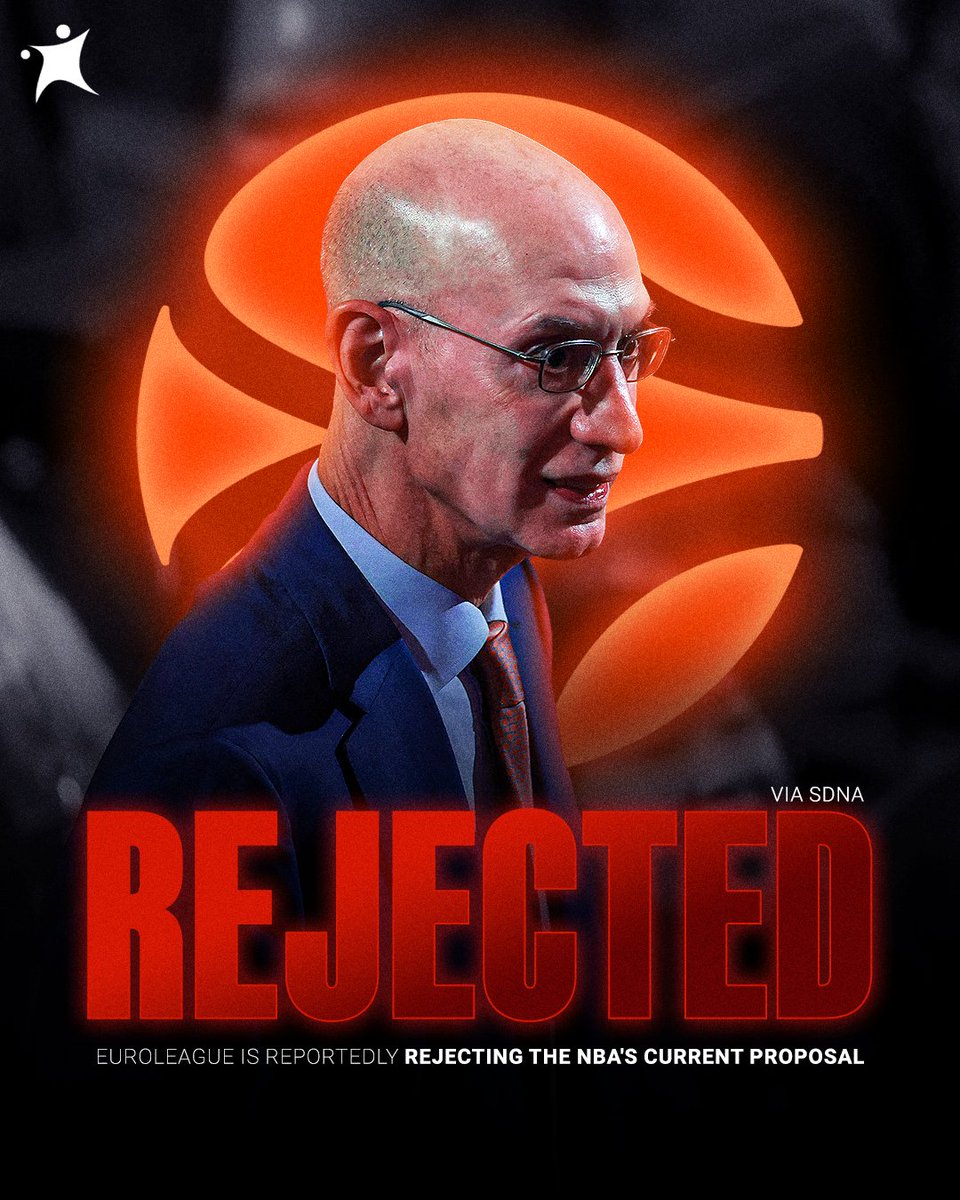 BasketNews_com's tweet photo. The NBA's proposal for a potential collaboration with EuroLeague is reportedly being rejected by virtually all member teams 😳

More details here: https://t.co/0abbDH15M8 https://t.co/Q17pUeq5Tl