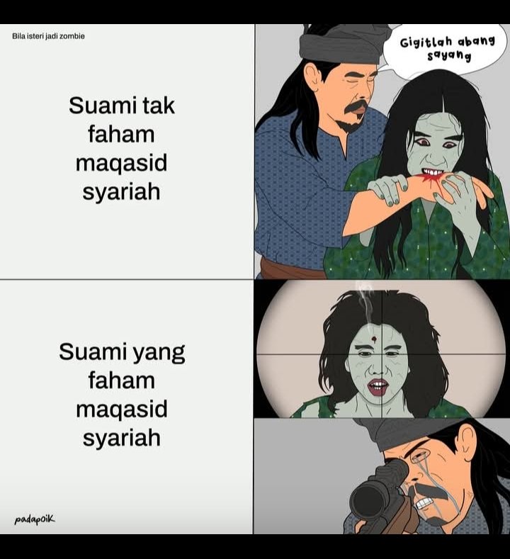 Sebelahkampus's tweet photo. BUCIN ITU ADA BATAS NYA

kalau anak atau istri jadi Zombie.
kita haram hukumnya membiarkan diri untuk digigit 

Jika kita tidak bisa mengurungnya dengan aman atau melarikan diri, maka melumpuhkan (membunuh) wujud zombie tersebut adalah tindakan yang paling benar dan rasional untuk melindungi jiwa (hifzh an-nafs) dan akal (hifzh al-'aql) Anda sendiri, serta mencegah zombie tersebut menyakiti manusia lain yang masih hidup.

JANGAN TERMAKAN TREN VIDEO PROPAGANDA SOROS. YANG BEREDAR DI INSTAGRAM YA.

YANG MENYURUH KITA PASRAH SAAT DIGIGIT ZOMBIE. KITA HARUS LAWAN.