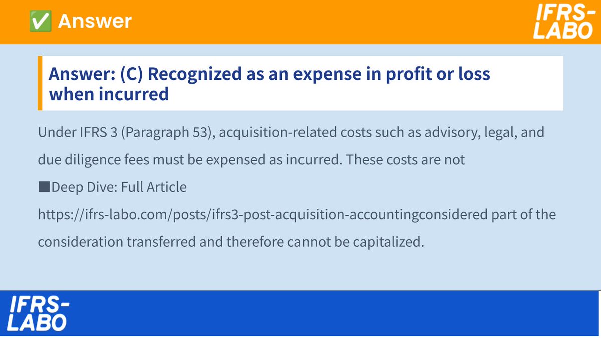 IFRSLABO's tweet photo. Practice more on IFRS-OneQ 👇
https://t.co/4zxyQfgrKp https://t.co/iHaVjuglAY