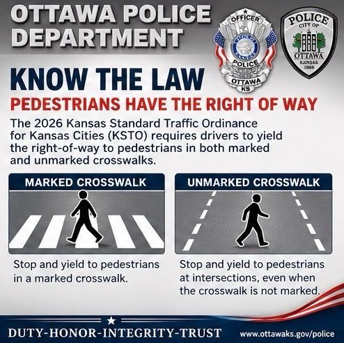 ottawapd's tweet photo. Pedestrians have the right of way when lawfully crossing in a cross walk.  Drivers-stop and let them cross.  Walkers-stop before entering the cross walk, look left, look right and left again then cross when safe. https://t.co/2cNBMPTzWq
