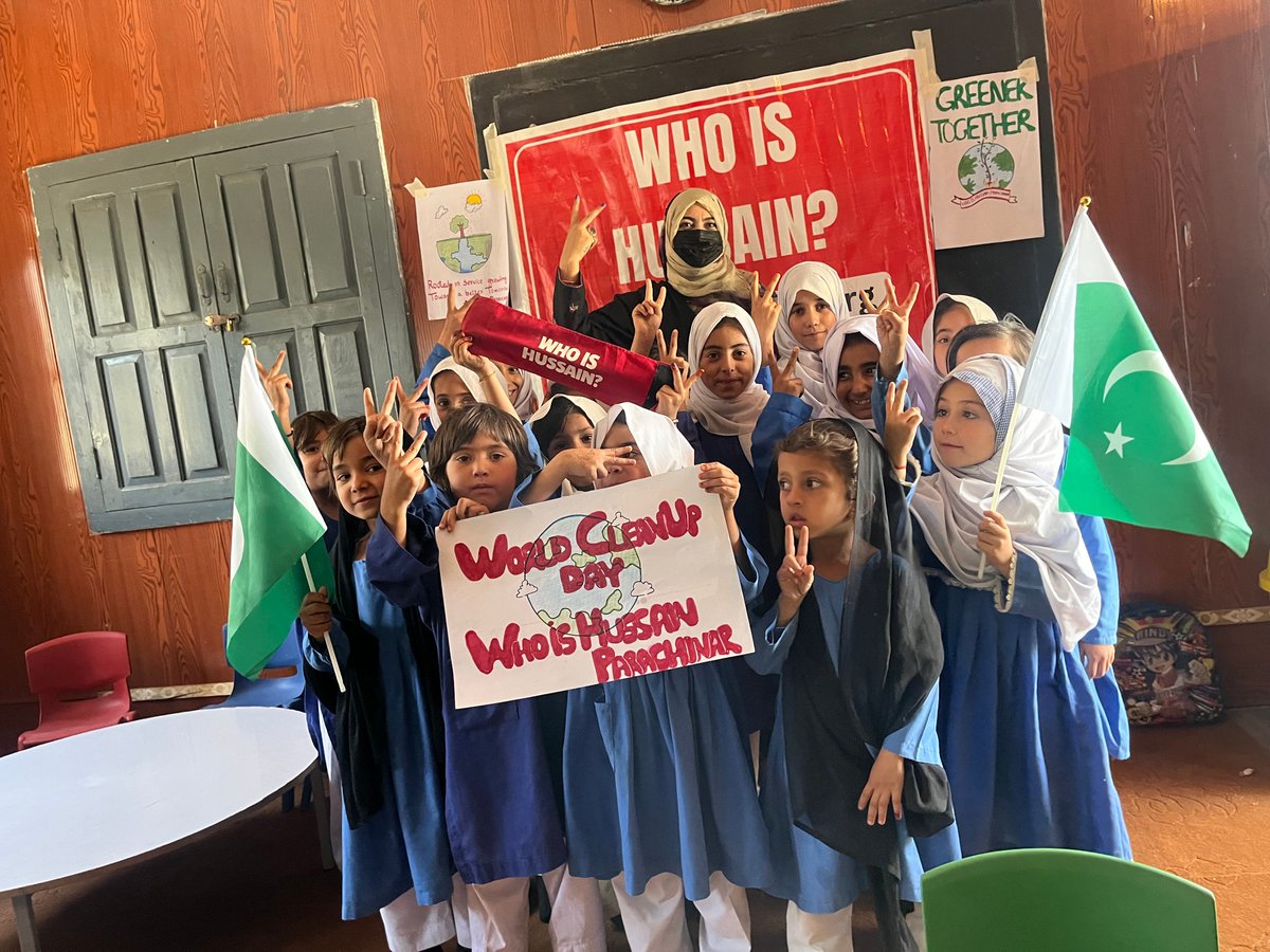 WhoIsHussain's tweet photo. Our Parachinar team ran a series of environmental activities across local schools and communities for #WorldCleanUpDay. 

Volunteers led awareness sessions with students before getting hands-on with tree planting and clean-up drives. https://t.co/uzxu1z5IPr
