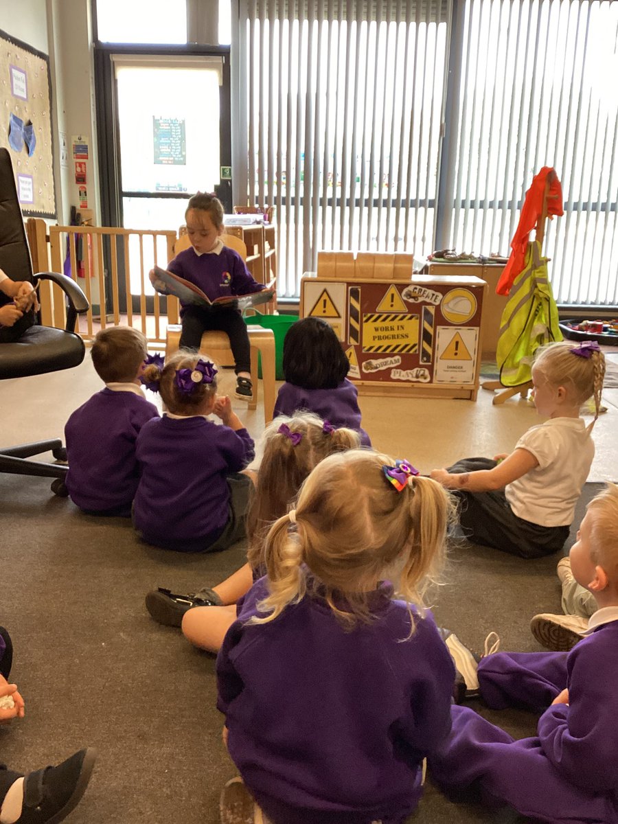 SpringwellEYFS's tweet photo. Our Reading Superstar! One of our incredible Nursery children asked to read our class story. As you can see, we were enthralled by her amazing storytelling skills. https://t.co/07DjAY7H9W