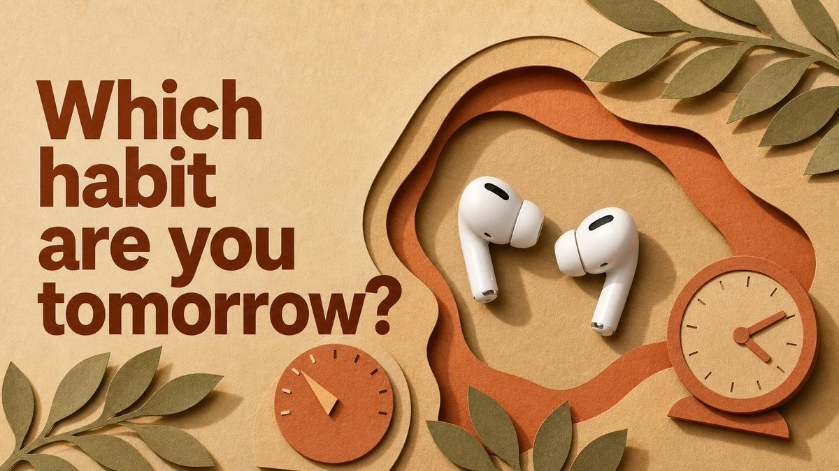 EdNaberhuis's tweet photo. 🎧 Earbuds at 60% with breaks
🔊 Earbuds at full blast, no breaks

Both feel fine today. Only one is a daily habit that protects your ear health.

Which one are you tomorrow? https://t.co/QG045xOcV8
