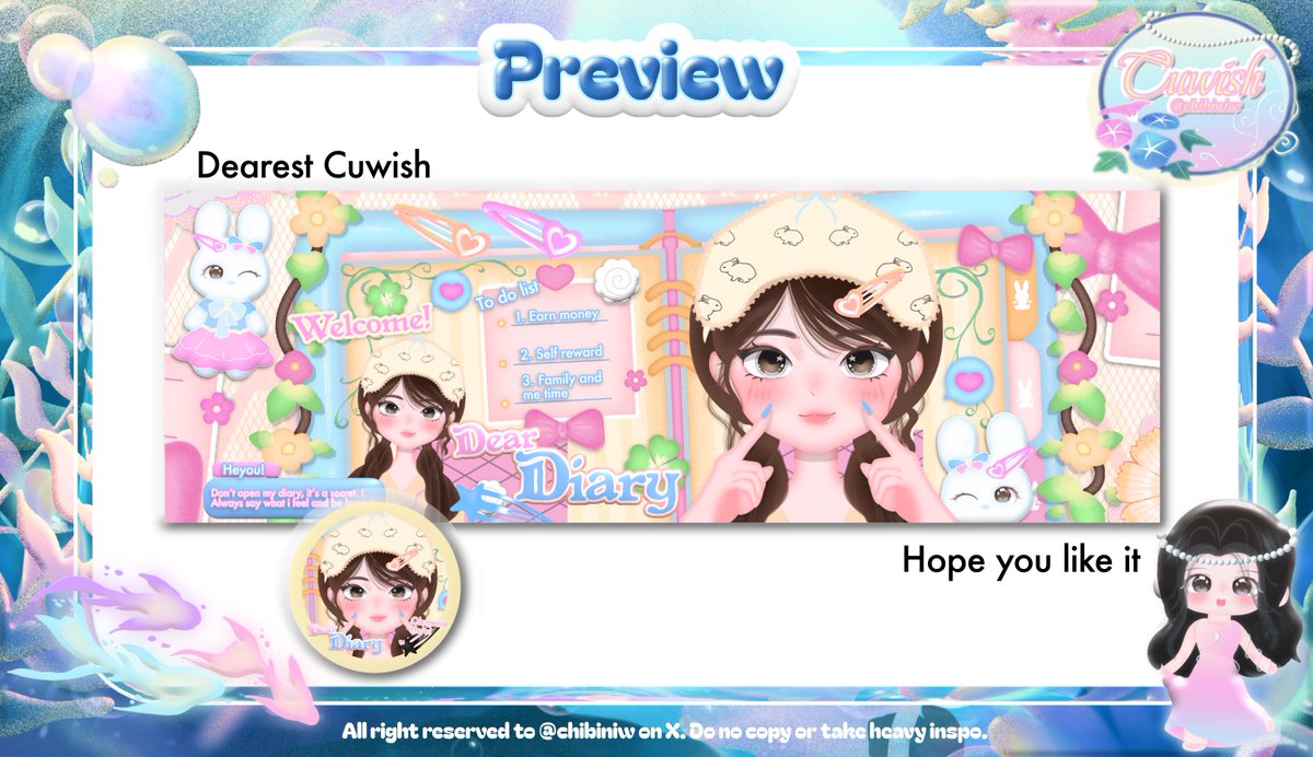 chibiniw's tweet photo. Any interactions are appreciated ♡

₊˚꒰🩵꒱‧ 𝐎𝐒𝐏𝐄𝐊 ‧₊ ᵎᵎ 🪼
Blublublub.. hello Cuwish! Cuwi ada katalog baru yang perlu di ospek dibawah ini. Kalau ada kemiripan dengan BA lain boleh ketuk DM Cuwi yaa, Thank you! 🩵

#bealanjaㅤ https://t.co/ZHDLGZkzB8