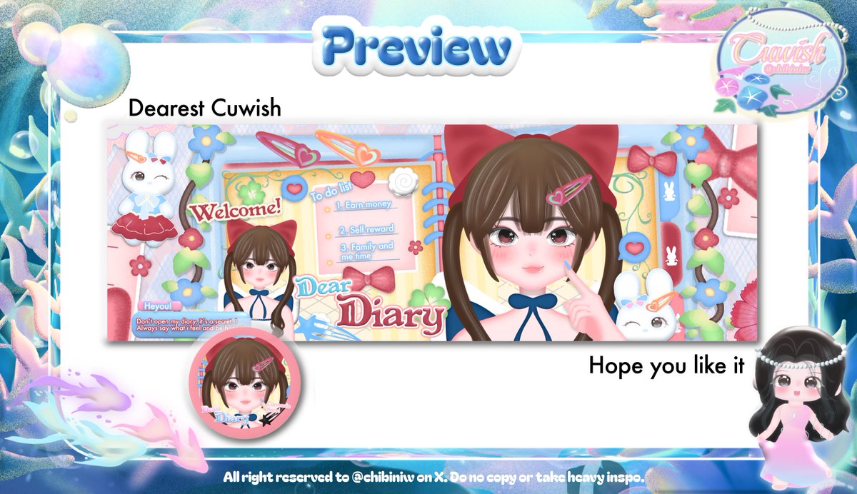 chibiniw's tweet photo. Any interactions are appreciated ♡

₊˚꒰🩵꒱‧ 𝐎𝐒𝐏𝐄𝐊 ‧₊ ᵎᵎ 🪼
Blublublub.. hello Cuwish! Cuwi ada katalog baru yang perlu di ospek dibawah ini. Kalau ada kemiripan dengan BA lain boleh ketuk DM Cuwi yaa, Thank you! 🩵

#bealanjaㅤ https://t.co/ZHDLGZkzB8