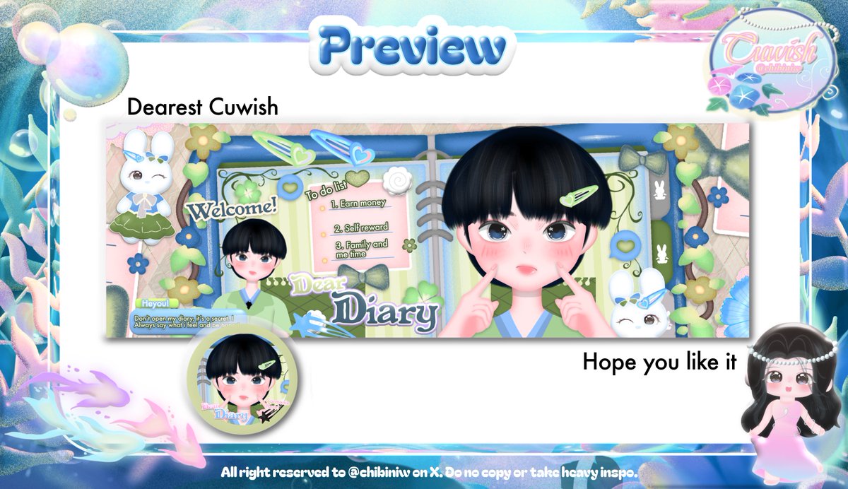 chibiniw's tweet photo. Any interactions are appreciated ♡

₊˚꒰🩵꒱‧ 𝐎𝐒𝐏𝐄𝐊 ‧₊ ᵎᵎ 🪼
Blublublub.. hello Cuwish! Cuwi ada katalog baru yang perlu di ospek dibawah ini. Kalau ada kemiripan dengan BA lain boleh ketuk DM Cuwi yaa, Thank you! 🩵

#bealanjaㅤ https://t.co/ZHDLGZkzB8
