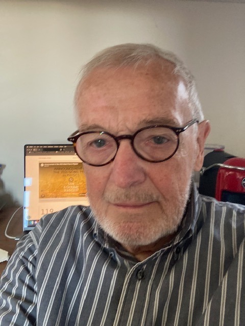 NobelPrize's tweet photo. Say hello to our 2026 physics laureate Francis Halzen! 

Halzen sent us a snapshot from his hotel room in Italy - join us in congratulating our new #NobelPrize laureate. https://t.co/5nlwBADLk0