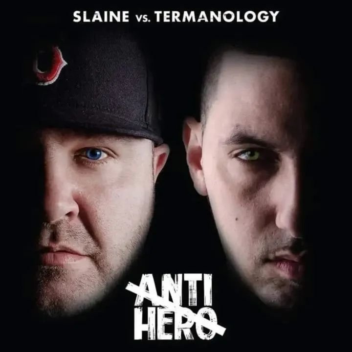 GoodRapMuzik's tweet photo. Un día como hoy, hace 9 años, salía el álbum colaborativo de #Slaine Vs. #Termanology Anti Hero de 2017 🎧🔊🎶 @SlainesWorld @TermanologyST https://t.co/dJfAc9jRWU